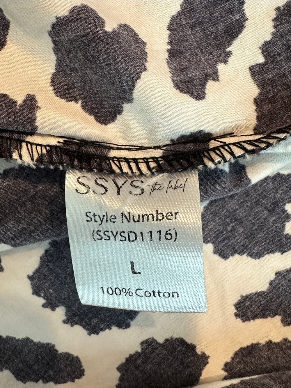 SSYS Poplin Leopard Mini Dress Sz L - Picture 7 of 7